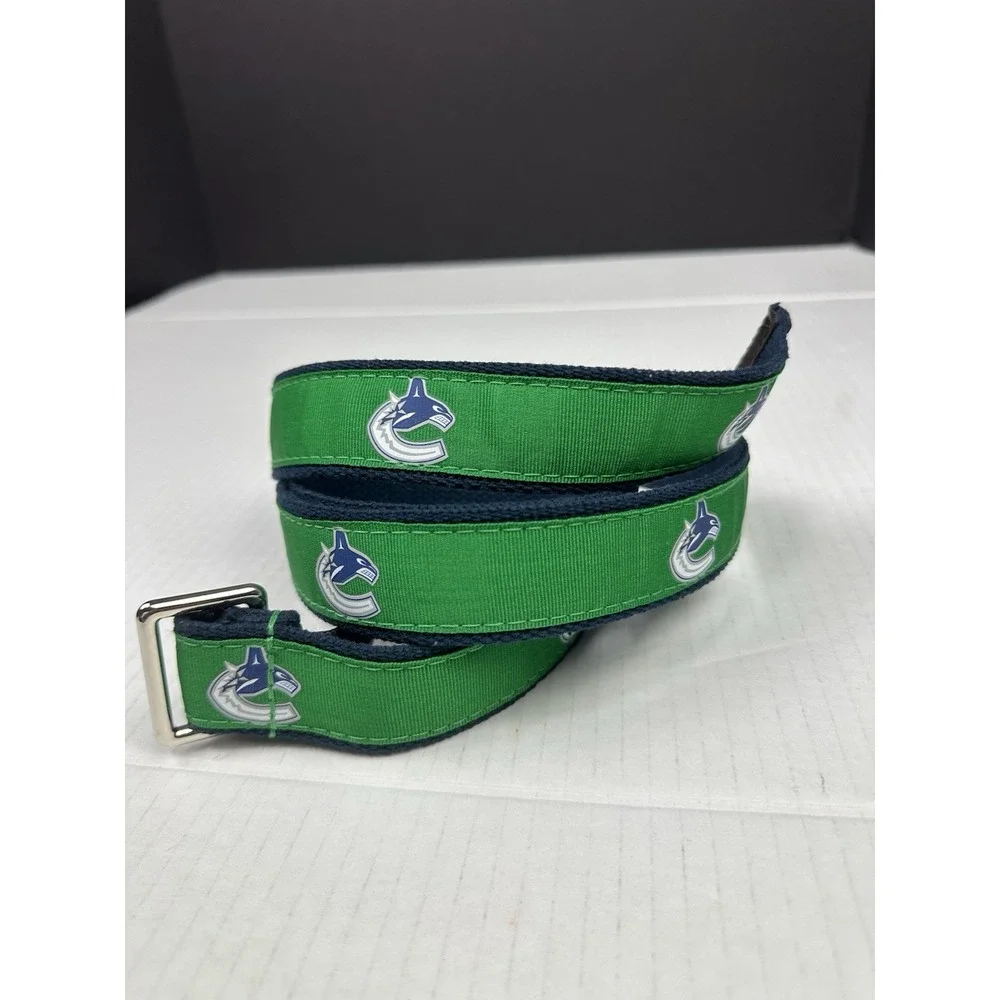 Men's Vancouver Canucks NHL Hockey Gells Woven Belt Size XL NHL